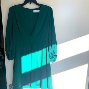 Green designer dress